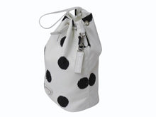 画像をギャラリービューアに読み込む, 極美品 PRADA プラダ ハンドバッグ ポーチ リナイロン ラフシモンズ 1NA369 ナイロン ドット柄 ホワイト ブラック 中古 4b001222
