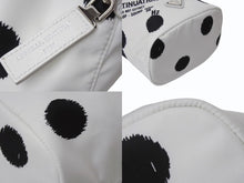 画像をギャラリービューアに読み込む, 極美品 PRADA プラダ ハンドバッグ ポーチ リナイロン ラフシモンズ 1NA369 ナイロン ドット柄 ホワイト ブラック 中古 4b001222