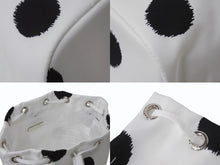 画像をギャラリービューアに読み込む, 極美品 PRADA プラダ ハンドバッグ ポーチ リナイロン ラフシモンズ 1NA369 ナイロン ドット柄 ホワイト ブラック 中古 4b001222