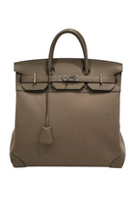Load image into Gallery viewer, 新品同様 HERMES エルメス Haut a Courroies オータクロア40 ハンドバッグ トワル トゴ ツンドラ SV シルバー金具 B刻印 中古 4b012202