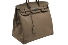 Load image into Gallery viewer, 新品同様 HERMES エルメス Haut a Courroies オータクロア40 ハンドバッグ トワル トゴ ツンドラ SV シルバー金具 B刻印 中古 4b012202