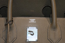 Load image into Gallery viewer, 新品同様 HERMES エルメス Haut a Courroies オータクロア40 ハンドバッグ トワル トゴ ツンドラ SV シルバー金具 B刻印 中古 4b012202