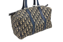 Load image into Gallery viewer, Christian Dior クリスチャンディオール ハンドバッグ トロッター柄 ミニボストンバッグ ネイビー ベージュ ヴィンテージ 良品 中古 4b011874
