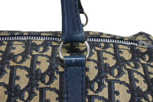 Load image into Gallery viewer, Christian Dior クリスチャンディオール ハンドバッグ トロッター柄 ミニボストンバッグ ネイビー ベージュ ヴィンテージ 良品 中古 4b011874