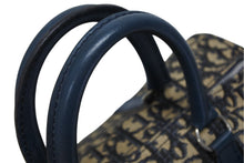 Load image into Gallery viewer, Christian Dior クリスチャンディオール ハンドバッグ トロッター柄 ミニボストンバッグ ネイビー ベージュ ヴィンテージ 良品 中古 4b011874