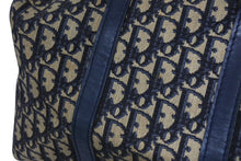 Load image into Gallery viewer, Christian Dior クリスチャンディオール ハンドバッグ トロッター柄 ミニボストンバッグ ネイビー ベージュ ヴィンテージ 良品 中古 4b011874