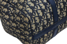 Load image into Gallery viewer, Christian Dior クリスチャンディオール ハンドバッグ トロッター柄 ミニボストンバッグ ネイビー ベージュ ヴィンテージ 良品 中古 4b011874