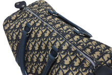 Load image into Gallery viewer, Christian Dior クリスチャンディオール ハンドバッグ トロッター柄 ミニボストンバッグ ネイビー ベージュ ヴィンテージ 良品 中古 4b011874