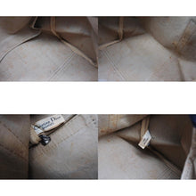 Load image into Gallery viewer, Christian Dior クリスチャンディオール ハンドバッグ トロッター柄 ミニボストンバッグ ネイビー ベージュ ヴィンテージ 良品 中古 4b011874