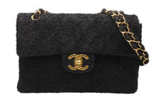 Load image into Gallery viewer, 極美品 CHANEL シャネル デカマトラッセ34 Sフラップ Wチェーンショルダーバッグ 3番台 ココマーク パイル ブラック ゴールド金具 中古 4b012262