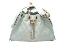 Load image into Gallery viewer, 新品同様 CHANEL シャネル シャネル25 スモール ハンドバッグ AS5293 ランダム番台 ココマーク キャビアスキン グリーン 中古 4b012309