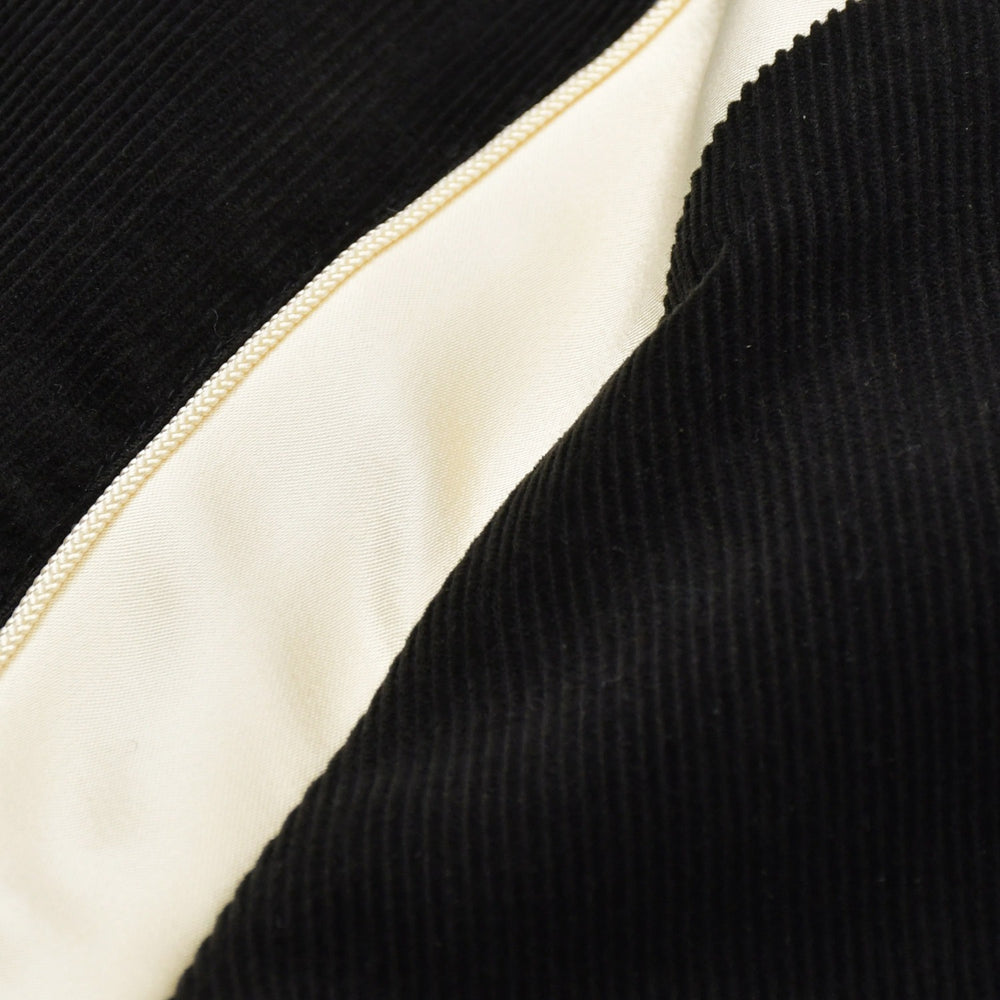 CELINE Celine jacket teddy jacket varsity jacket corduroy black off-white cotton rayon size 50 used 4b012287