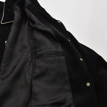 Load image into Gallery viewer, CELINE セリーヌ ジャケット テディジャケット バーシティジャケット コーデュロイ ブラック オフホワイト コットン レーヨン サイズ50 中古 4b012287