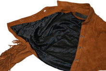 Load image into Gallery viewer, CHROME HEARTS クロムハーツ フリンジ スエード ジャケット レディース ブラウン 美品 中古 4b012316