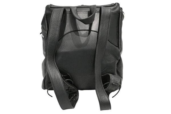 極美品 CHROME HEARTS クロムハーツ BSフレア バックパック リュック ガンスリンガー レザー シルバー925 ブラック 中古 4b012530