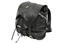 Load image into Gallery viewer, 極美品 CHROME HEARTS クロムハーツ BSフレア バックパック リュック ガンスリンガー レザー シルバー925 ブラック 中古 4b012530