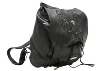 Load image into Gallery viewer, 極美品 CHROME HEARTS クロムハーツ BSフレア バックパック リュック ガンスリンガー レザー シルバー925 ブラック 中古 4b012530