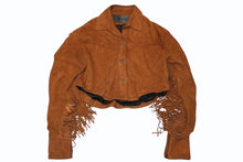 Load image into Gallery viewer, CHROME HEARTS クロムハーツ フリンジ スエード ジャケット レディース ブラウン 美品 中古 4b012316
