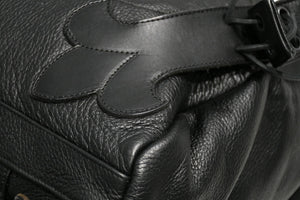 極美品 CHROME HEARTS クロムハーツ BSフレア バックパック リュック ガンスリンガー レザー シルバー925 ブラック 中古 4b012530