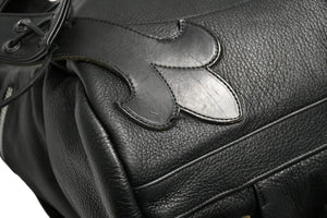 極美品 CHROME HEARTS クロムハーツ BSフレア バックパック リュック ガンスリンガー レザー シルバー925 ブラック 中古 4b012530
