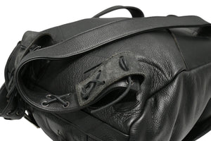 極美品 CHROME HEARTS クロムハーツ BSフレア バックパック リュック ガンスリンガー レザー シルバー925 ブラック 中古 4b012530
