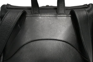 極美品 CHROME HEARTS クロムハーツ BSフレア バックパック リュック ガンスリンガー レザー シルバー925 ブラック 中古 4b012530