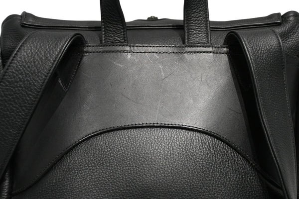 極美品 CHROME HEARTS クロムハーツ BSフレア バックパック リュック ガンスリンガー レザー シルバー925 ブラック 中古 4b012530