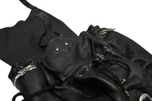Load image into Gallery viewer, 極美品 CHROME HEARTS クロムハーツ BSフレア バックパック リュック ガンスリンガー レザー シルバー925 ブラック 中古 4b012530