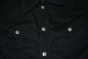 極美品 CHROME HEARTS クロムハーツ OLD DENIM WESTERN ウエスタン デニム ジャケット ブラック 黒 サイズM 中古 4b012292
