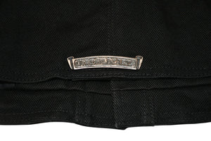 極美品 CHROME HEARTS クロムハーツ OLD DENIM WESTERN ウエスタン デニム ジャケット ブラック 黒 サイズM 中古 4b012292