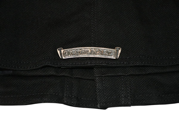極美品 CHROME HEARTS クロムハーツ OLD DENIM WESTERN ウエスタン デニム ジャケット ブラック 黒 サイズM 中古 4b012292