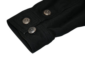 極美品 CHROME HEARTS クロムハーツ OLD DENIM WESTERN ウエスタン デニム ジャケット ブラック 黒 サイズM 中古 4b012292