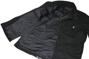 極美品 CHROME HEARTS クロムハーツ OLD DENIM WESTERN ウエスタン デニム ジャケット ブラック 黒 サイズM 中古 4b012292