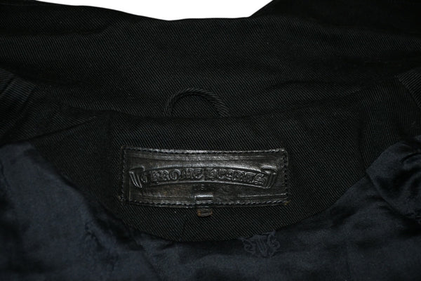 極美品 CHROME HEARTS クロムハーツ OLD DENIM WESTERN ウエスタン デニム ジャケット ブラック 黒 サイズM 中古 4b012292