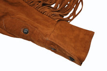 Load image into Gallery viewer, CHROME HEARTS クロムハーツ フリンジ スエード ジャケット レディース ブラウン 美品 中古 4b012316