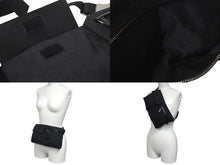 Load image into Gallery viewer, 極美品 GUCCI グッチ GGキャンバス ボディバッグ ウエストバッグ ウエストポーチ キャンバス レザー ブラック 中古 4b001232