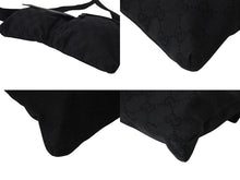Load image into Gallery viewer, 極美品 GUCCI グッチ GGキャンバス ボディバッグ ウエストバッグ ウエストポーチ キャンバス レザー ブラック 中古 4b001232