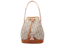 Load image into Gallery viewer, Christian Dior クリスチャンディオール チェーンハンドバッグ 03-BO-0017 トロッター柄 PVC レザー シルバー金具 巾着 美品 中古 4b012344