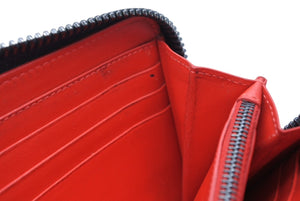 Christian Louboutin クリスチャンルブタン パネトーネ ロングウォレット ブラック レッド カーフ シルバー金具 良品 中古 4b011738