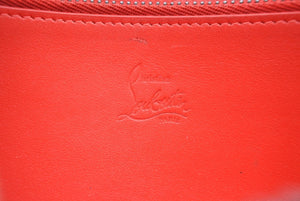 Christian Louboutin クリスチャンルブタン パネトーネ ロングウォレット ブラック レッド カーフ シルバー金具 良品 中古 4b011738