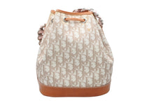 Load image into Gallery viewer, Christian Dior クリスチャンディオール チェーンハンドバッグ 03-BO-0017 トロッター柄 PVC レザー シルバー金具 巾着 美品 中古 4b012344