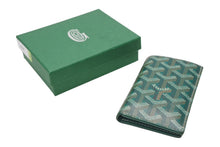 Load image into Gallery viewer, 新品未使用 GOYARD ゴヤール SAINT MARC サンマルク パスケース カードケース グリーン ヘリンボーン柄 中古 4b012350