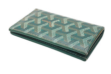 Load image into Gallery viewer, 新品未使用 GOYARD ゴヤール SAINT MARC サンマルク パスケース カードケース グリーン ヘリンボーン柄 中古 4b012350