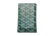 Load image into Gallery viewer, 新品未使用 GOYARD ゴヤール SAINT MARC サンマルク パスケース カードケース グリーン ヘリンボーン柄 中古 4b012350