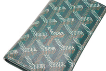 Load image into Gallery viewer, 新品未使用 GOYARD ゴヤール SAINT MARC サンマルク パスケース カードケース グリーン ヘリンボーン柄 中古 4b012350