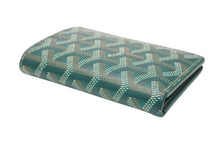 Load image into Gallery viewer, 新品未使用 GOYARD ゴヤール SAINT MARC サンマルク パスケース カードケース グリーン ヘリンボーン柄 中古 4b012350