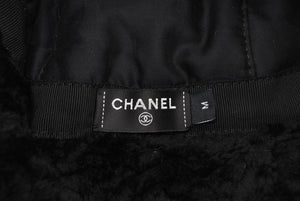 新品未使用 CHANEL シャネル チャプカ帽子 2025-2026AW AAB266 B21494 U2819 ツイード スパンコール ブラック グレー ゴールド金具 中古 4b012352