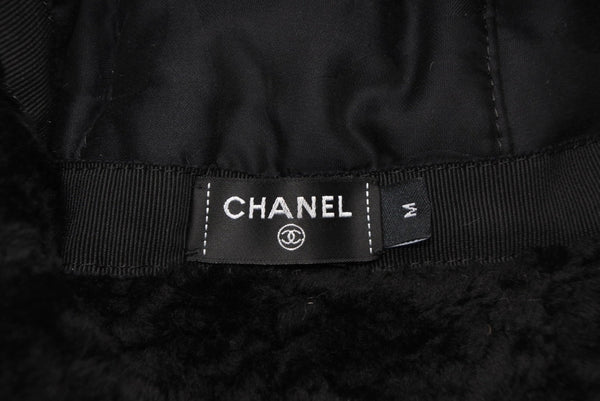 新品未使用 CHANEL シャネル チャプカ帽子 2025-2026AW AAB266 B21494 U2819 ツイード スパンコール ブラック グレー ゴールド金具 中古 4b012352