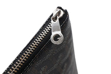 Load image into Gallery viewer, 極美品 GOYARD ゴヤール セナMM クラッチバッグ ヘリンボーン柄 ブラック ブラウン PVC レザー 中古 4b012357