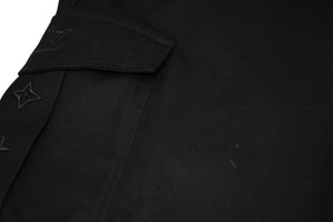 極美品 LOUIS VUITTON ルイヴィトン カーゴ パンツ RM261MQ コットン サイズ48 総柄 ブラック 中古 4b012148